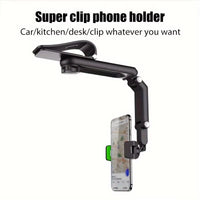 Multi-Functional Car Phone Holder Sun Visor Navigation Racks for Direct-View GPS Navigation with Rotation Function Phone Holders