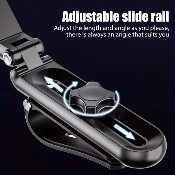 Multi-Functional Car Phone Holder Sun Visor Navigation Racks for Direct-View GPS Navigation with Rotation Function Phone Holders