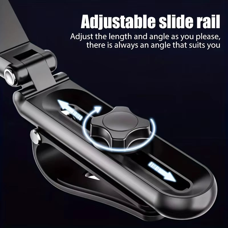 Multi-Functional Car Phone Holder Sun Visor Navigation Racks for Direct-View GPS Navigation with Rotation Function Phone Holders
