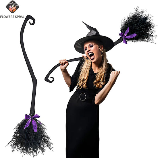 Halloween Props, Witch Brooms, Halloween Costume Accessories, Witch Role-Playing Props, Used For Halloween Party Supplies