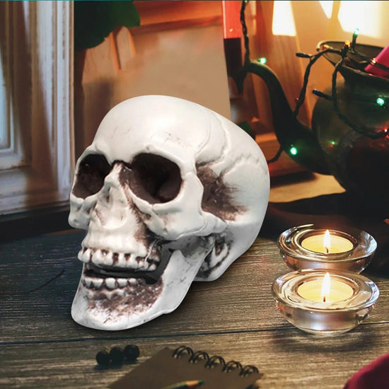 Halloween Skull Ornament Creative Home Desktop Decoration Party Haunted House Atmosphere Decoration Props Holiday Gift